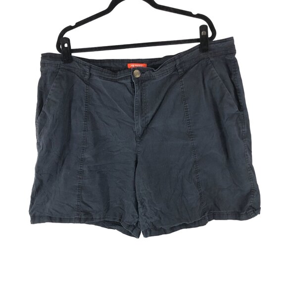 Joe Fresh Womens Casual Black Shorts Cotton Stretch 22W - Picture 1 of 4